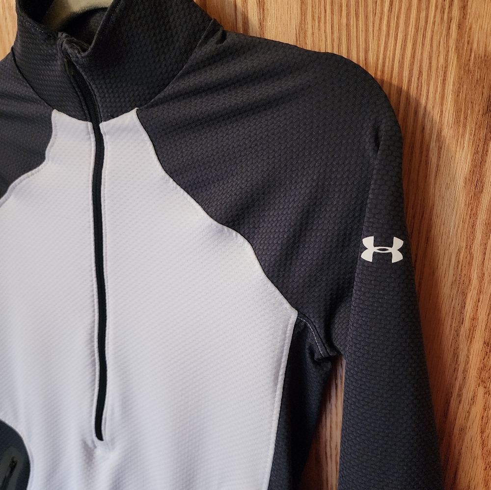 Black and White half zip